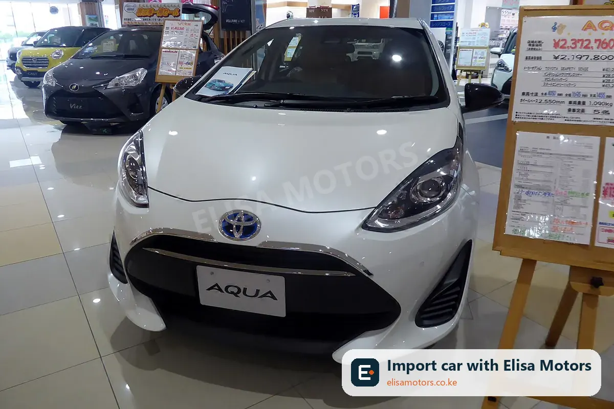 Toyota Aqua price in Kenya | Elisa Motors Toyota Aqua hatchback for sale in Kenya, import from Japan